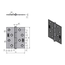 Závěs dveřní KZ 80    Zn