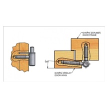 Závěs dveřní s hřebem 60 Zn bílý