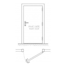 Závěs dveřní JP5 P Zn bílý