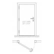 Závěs dveřní JP5 L Zn bílý