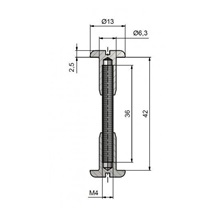 Kování spojovací 38mm Zn