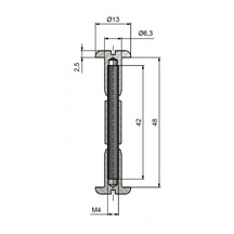 Kování spojovací 48mm Zn