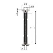 Kování spojovací 57mm Zn