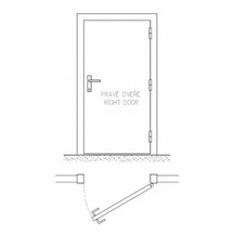 Závěs dveřní T5 HD P Zn bílý