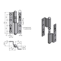 Závěs dveřní lomený 120 L Lak černý