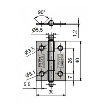 Závěs dveřní UŘ 40    Zn