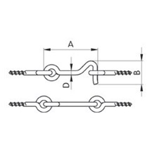 Hák na dveře 1872/125  Zn         bal.100