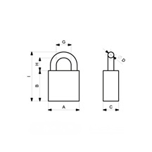 Zámek visací   112/50            3 klíče