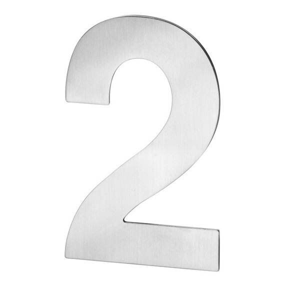Číslo fasádní 2      nerez   výška číslice 12cm