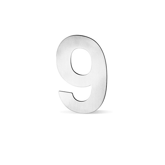 Číslo fasádní 9     nerez