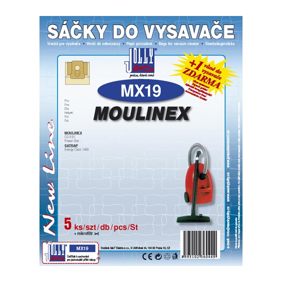 Sáčky do vysavače MX 19 MOULINEX 5ks
