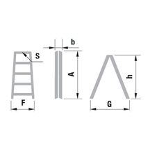 Schůdky Al 10 oboustranné FORTE 9410