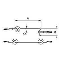 Hák na okna 57287  75  Zn         bal.100