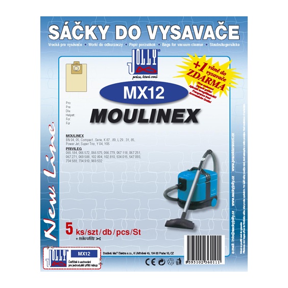 Sáčky do vysavače MX 12 MOULINEX 5ks