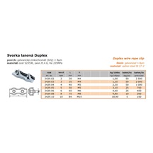 Svorka lanová Duplex  5mm Zn 3429.05