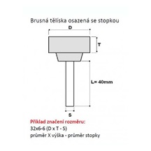 Tělísko brusné 40x6 -6 A99B 60M7V 322514015