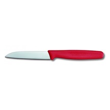 Nůž kuchyňský 8cm červený plast