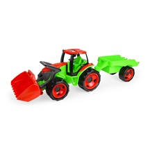 LENA traktor s vozíkem zel/ červený