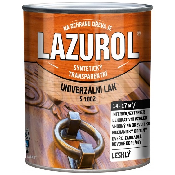 Lazurol S1002 lesk, lak na kov a dřevo, bezbarvý, 750 ml prodej od 18+