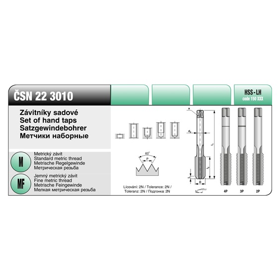 Závitník 3010 M16 L SD  HSS