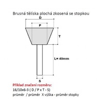 Tělísko brusné 32/16x20-6 A98 60O6V 324613237