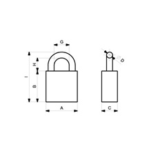 Zámek visací   113/50 RECORD+     3 klíče