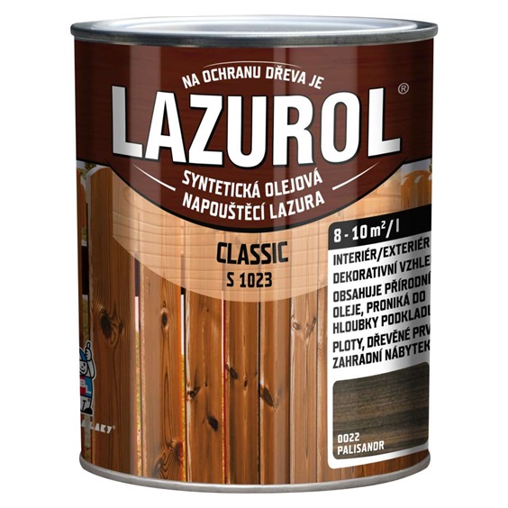 LAZUROL S1023/022 Classik na dřevo, interiér a exteriér, palisandr, 750 ml