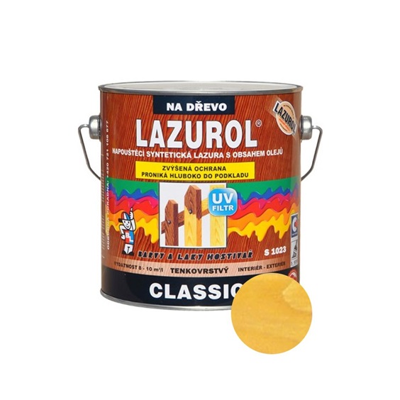 LAZUROL S1023/060 Classic na dřevo, interiér a exteriér, pinie, 2,5 l