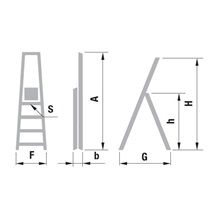 Schůdky AL 6 příček 1916/150kg