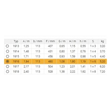 Schůdky AL 6 příček 1916/150kg