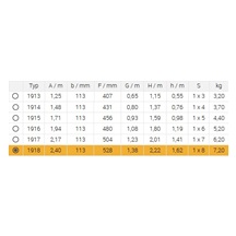 Schůdky AL 8 příček 1918/150kg