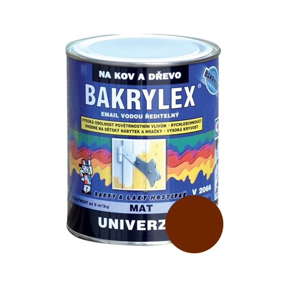 BAKRYLEX MAT 0230 hnědá kaštan 0,7kg, na kov a dřevo