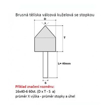 Tělísko brusné 16x40-6 A98  80O6V 328611657