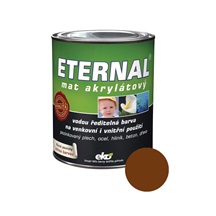 Eternal mat akrylátový univerzální barva na dřevo kov beton, 09 tmavě hnědá, 700 g