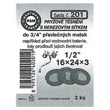Těsnění+nerez.sít.16x24x3 1/2"T        bal.3ks