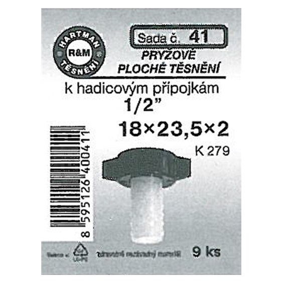 Kroužky pryž.pl.18x23,5x2 k had.sp.1/2"