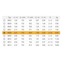 Žebřík dvojitý A 8908 2x8 štafle/230cm