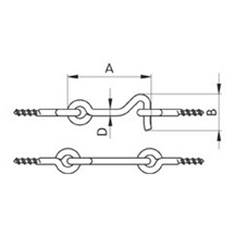 Hák na dveře 1872/50    Zn         bal.200