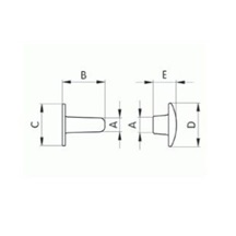 Nýt dutý dvojdílný 69        3x10  Ni  bal.5000