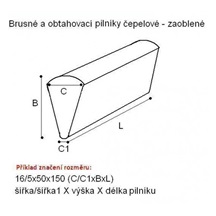 Pilník čepelový brusný 13/5x45x115 99A 320O6V
