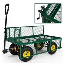 Vozík s výklopnou bočnicí 300kg /96x51x25/drátěná korba