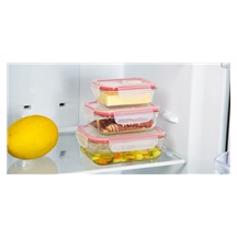 Dóza FRESHBOX GLASS 1.0 l, obdélníková