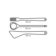 Sada 3 ks - vařečka, obracečka, vidlička WOODY