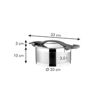 Kastrol ULTIMA s poklicí pr. 20 cm, 3.0 l