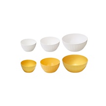 Mísy plastové DELÍCIA, sada 3 ks, bílá