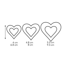 Oboustranná vykrajovátka srdce DELÍCIA 6 velikostí