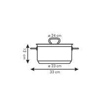 Kastrol HOME PROFI s poklicí pr. 24 cm, 5.0 l