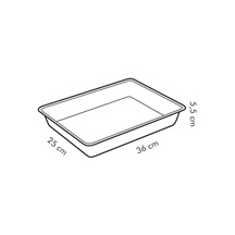 Plech na pečení hluboký s plastovým poklopem DELÍCIA 36x25 cm