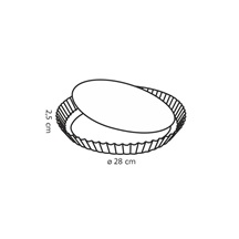 Forma s vlnitým okrajem a odnímatelným dnem DELÍCIA pr. 28 cm