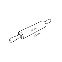Váleček na těsto dřevěný DELÍCIA 25 cm, pr. 6 cm